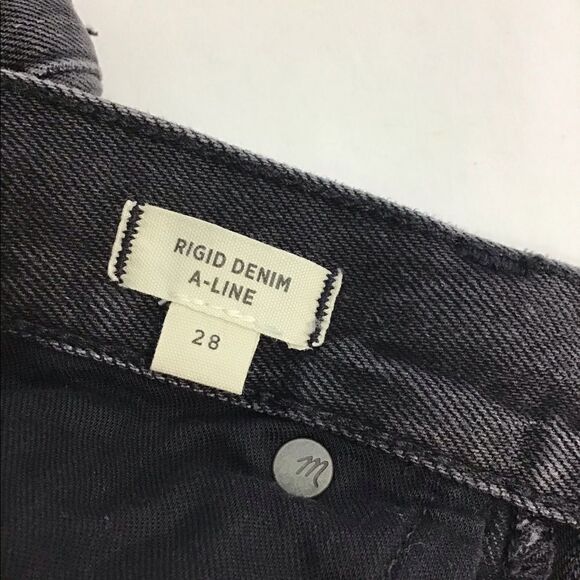 Madewell Denim Mini Skirt Rigid Denim High Waist - Picture 8 of 10